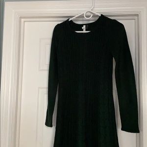 Dark green sweater dress